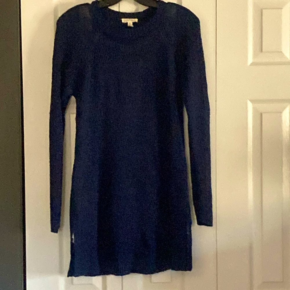 Eileen Fisher Organic Linen/Cotton Tunic Size Medium Color Midnight